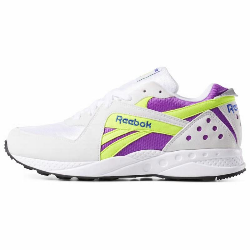Tenisi Reebok Pyro Barbati Albi/Violet/Galbeni Romania JN9349CW